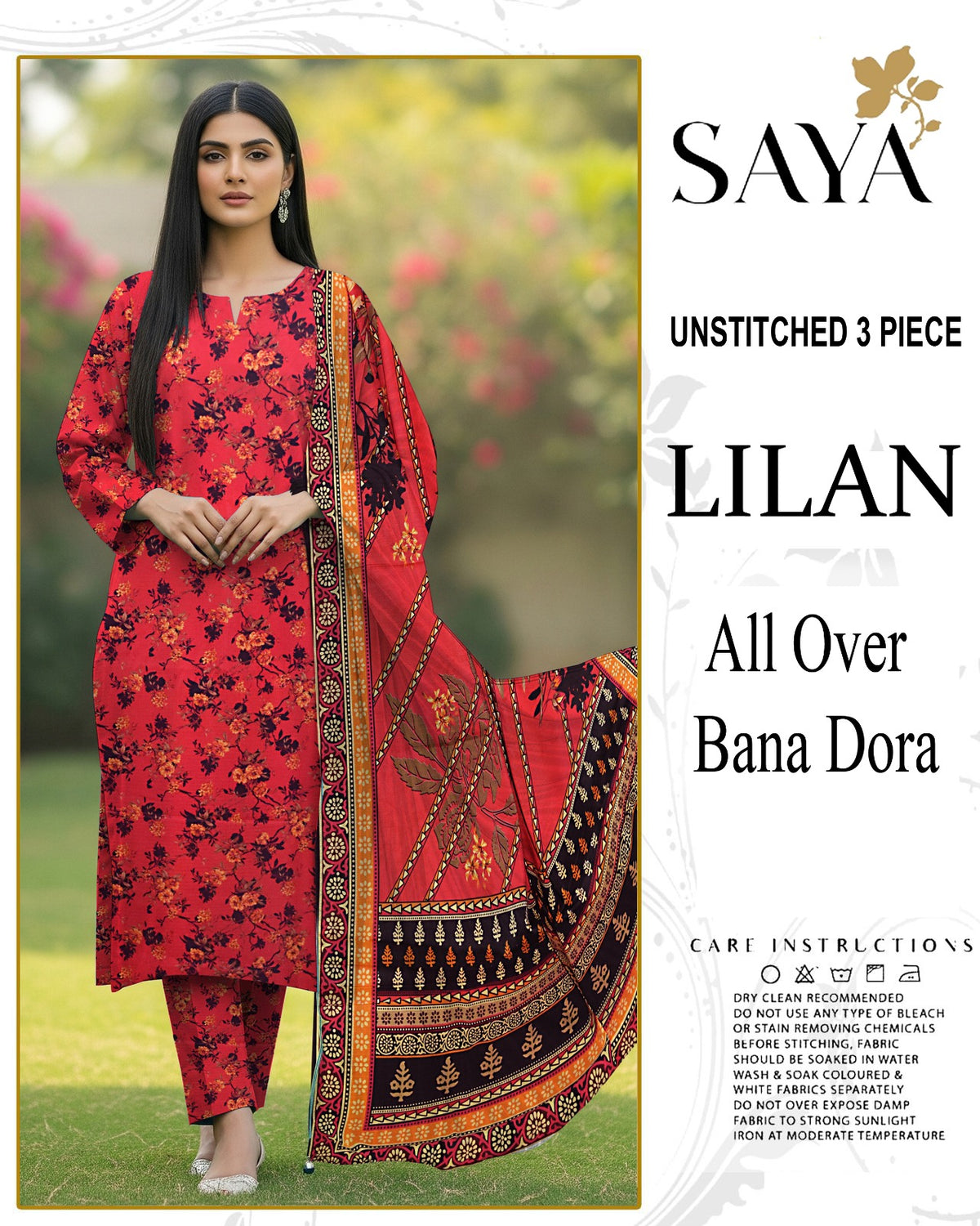 SAYA 3-PIECE PRINTED LILEN BANADORA