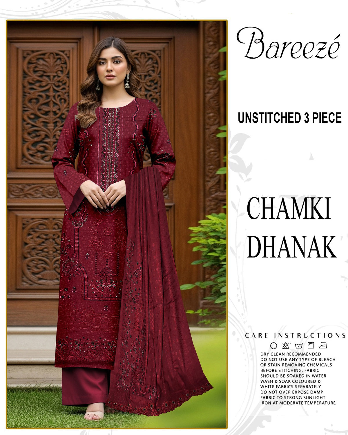 BREEZE 3-PIECE EMBORIDERY WITH EMBORIDERY SHAWL