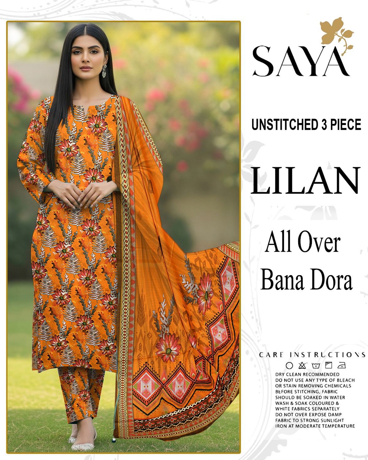 SAYA 3-PIECE PRINTED LILEN BANADORA