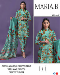 MARIA.B ALLOVER DIGITAL PRINTED KHADAR 3-PIECE