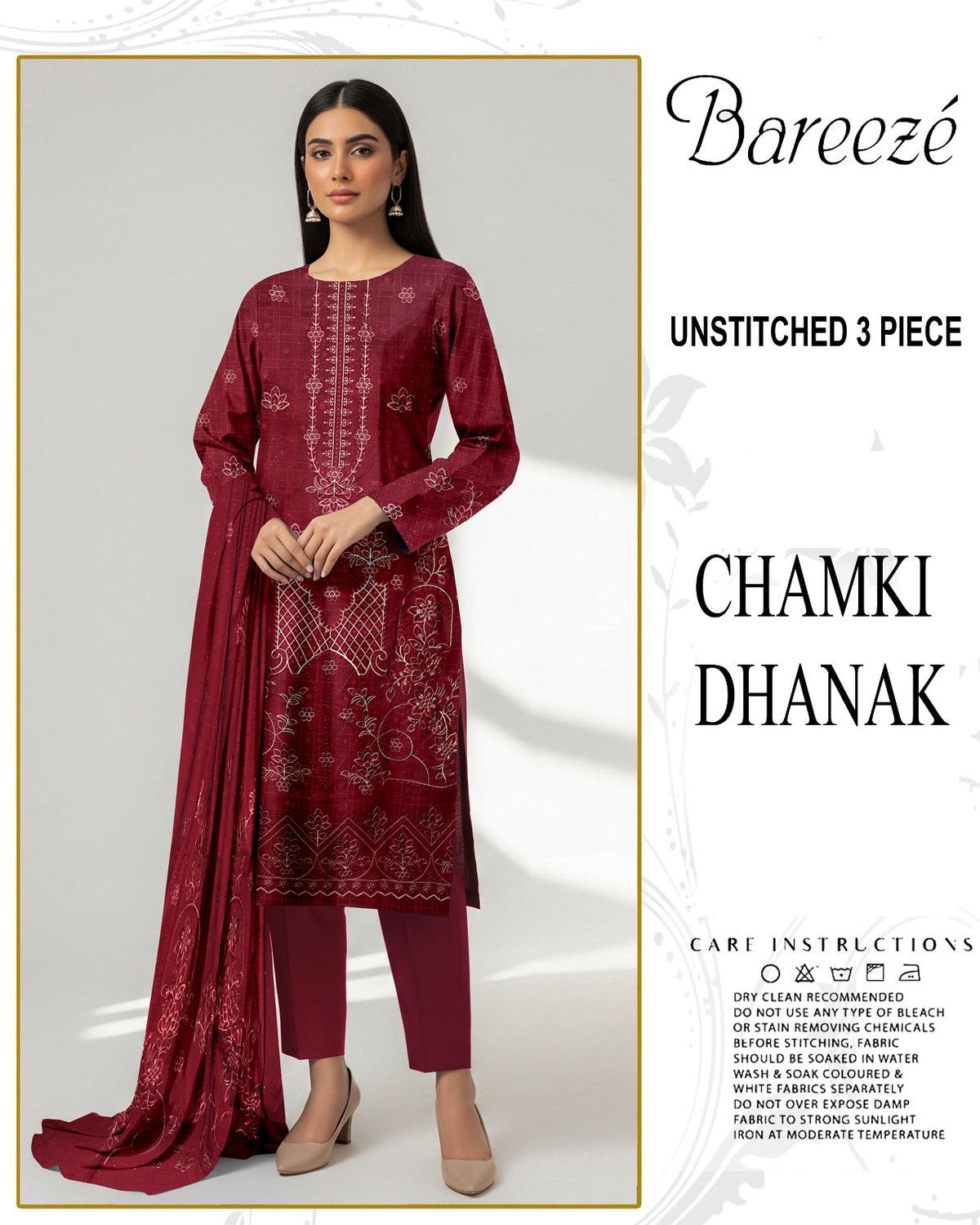 BREEZE 3-PIECE EMBORIDERY WITH FULL EMBORIDERY DUPATA