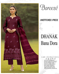 BREEZE 3-PIECE  EMBORIDERY DHANAK WITH SANCY SHAWL