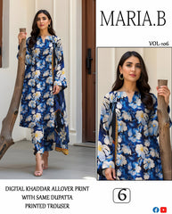 MARIA.B ALLOVER DIGITAL PRINTED KHADAR 3-PIECE