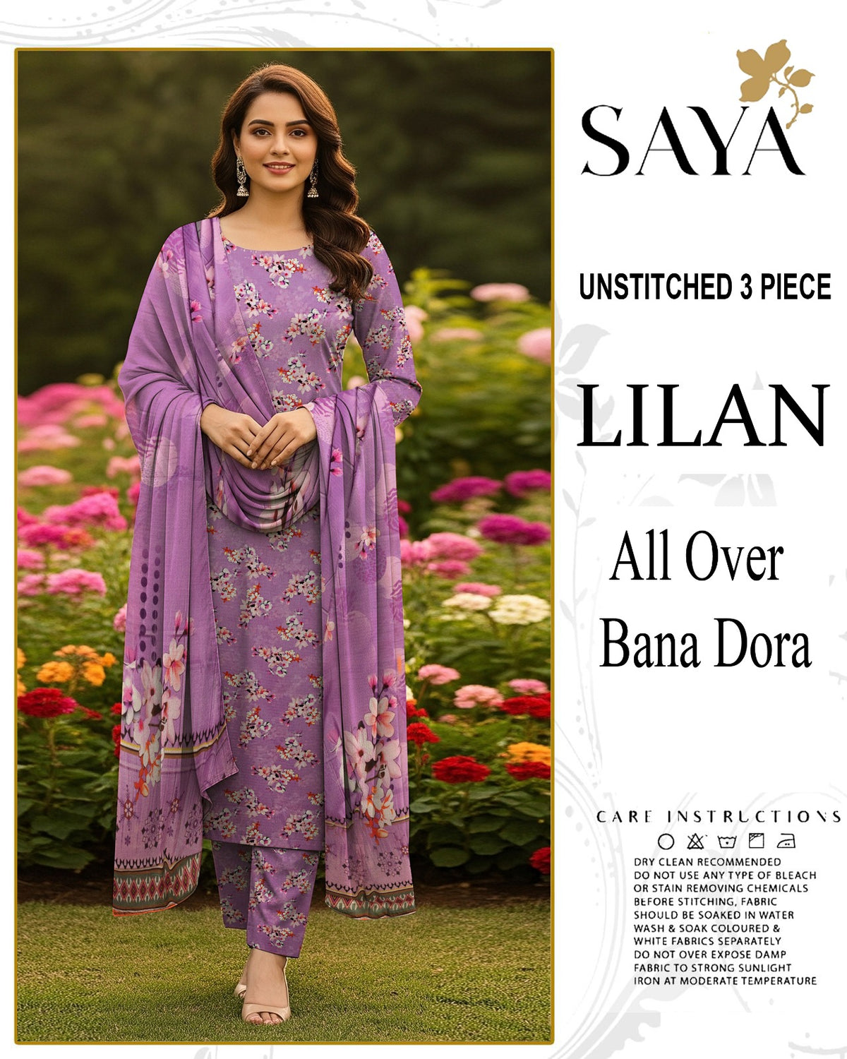 SAYA 3-PIECE PRINTED LILEN BANADORA