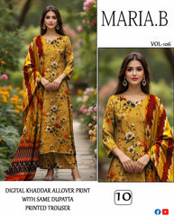 MARIA.B ALLOVER DIGITAL PRINTED KHADAR 3-PIECE