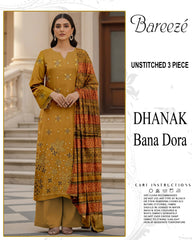 BREEZE 3-PIECE  EMBORIDERY DHANAK WITH SANCY SHAWL