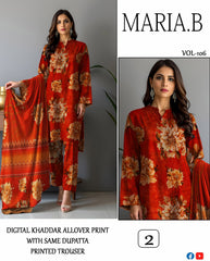 MARIA.B ALLOVER DIGITAL PRINTED KHADAR 3-PIECE