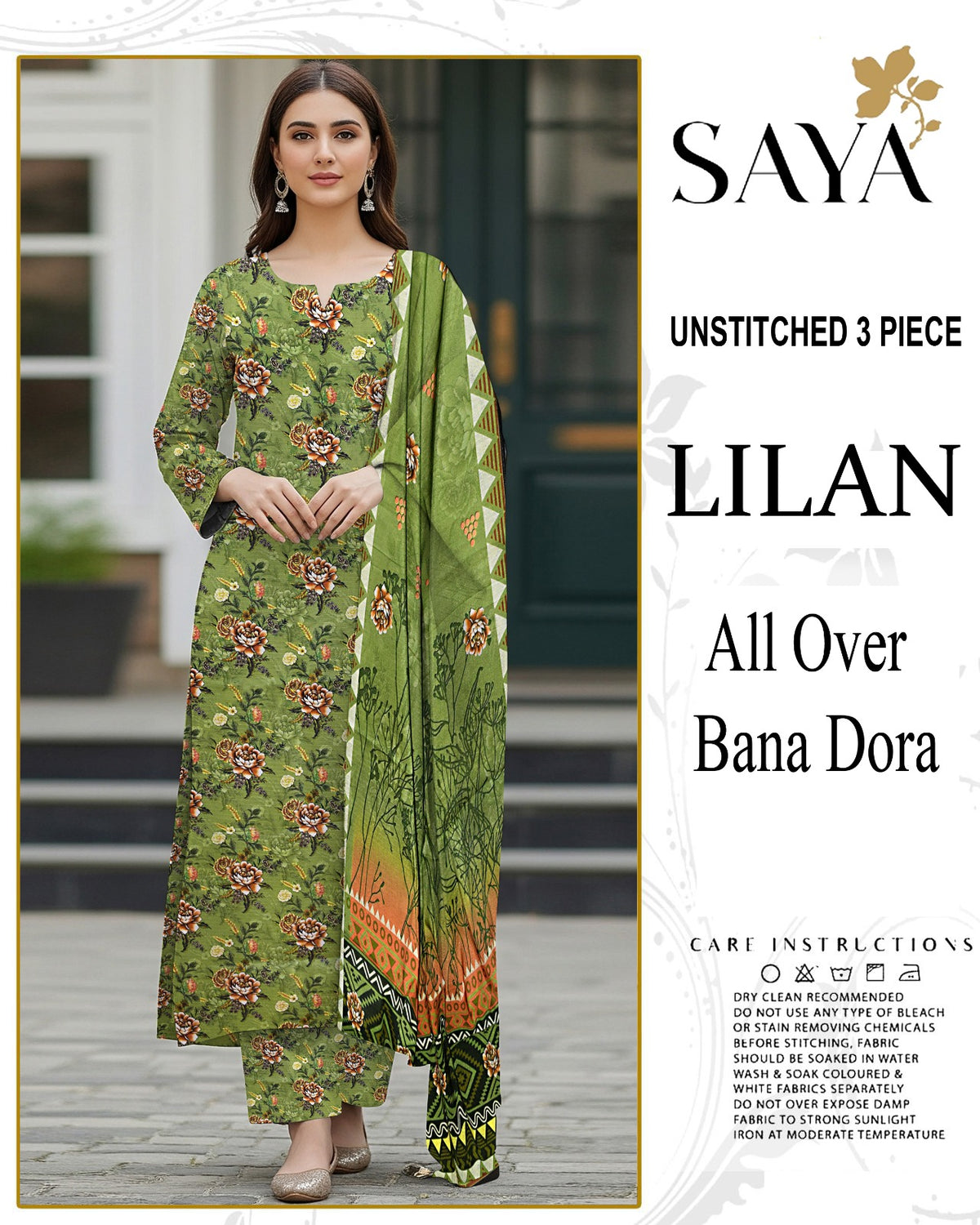 SAYA 3-PIECE PRINTED LILEN BANADORA