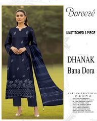 BREEZE 3-PIECE  EMBORIDERY DHANAK WITH SANCY SHAWL