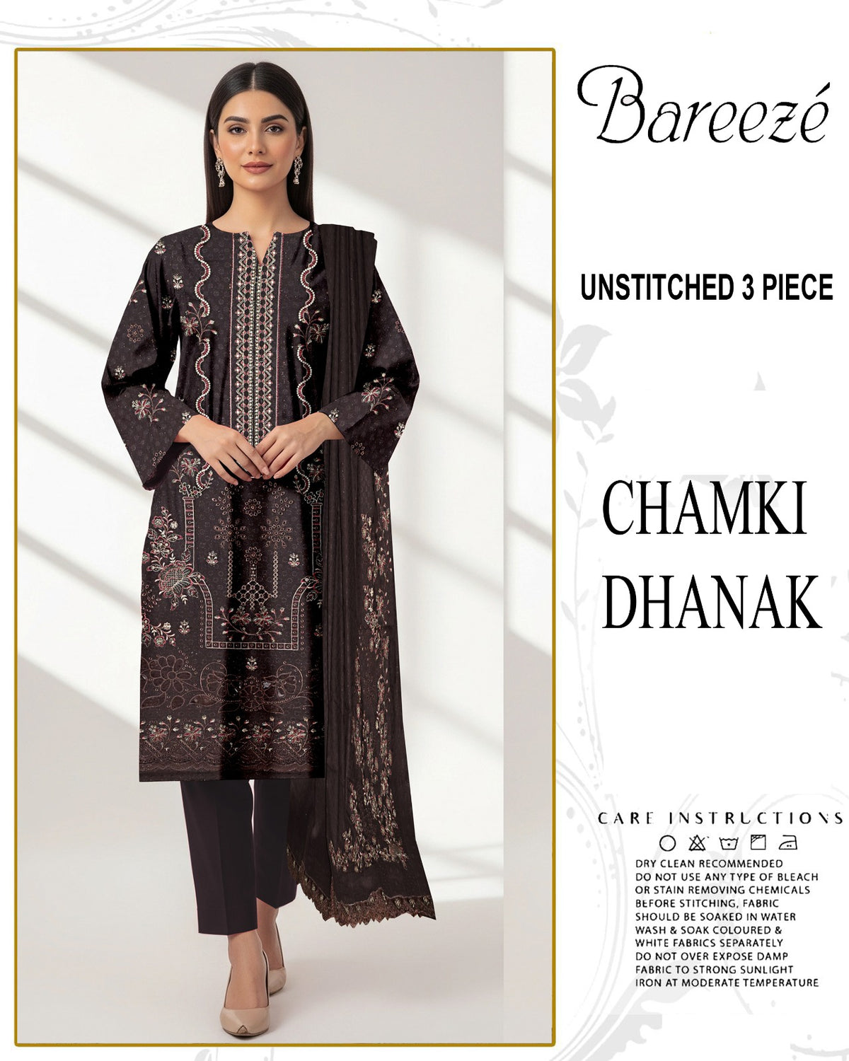 BREEZE 3-PIECE EMBORIDERY WITH EMBORIDERY SHAWL