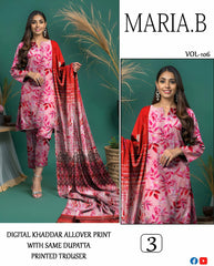 MARIA.B ALLOVER DIGITAL PRINTED KHADAR 3-PIECE