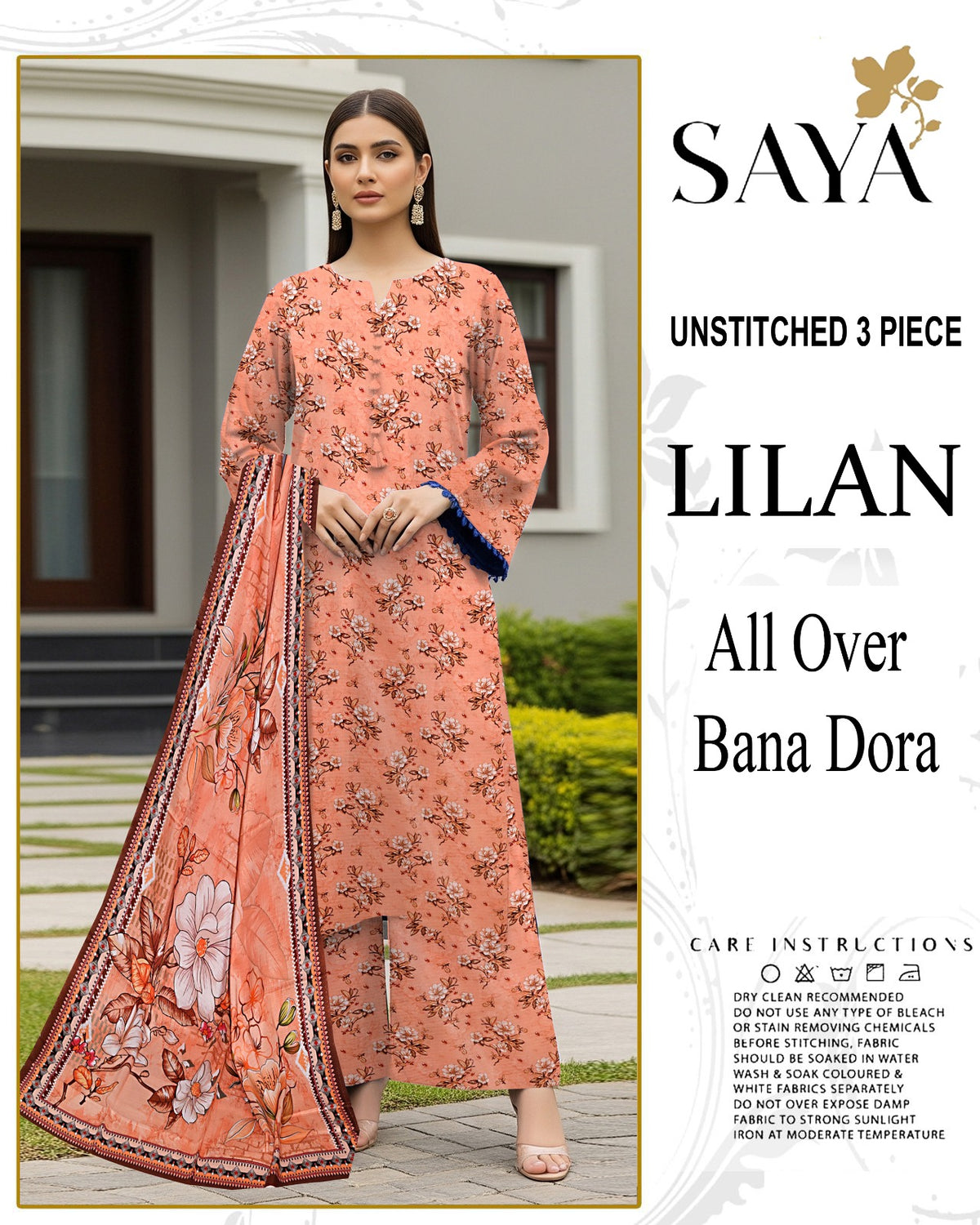 SAYA 3-PIECE PRINTED LILEN BANADORA