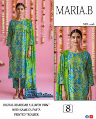 MARIA.B ALLOVER DIGITAL PRINTED KHADAR 3-PIECE