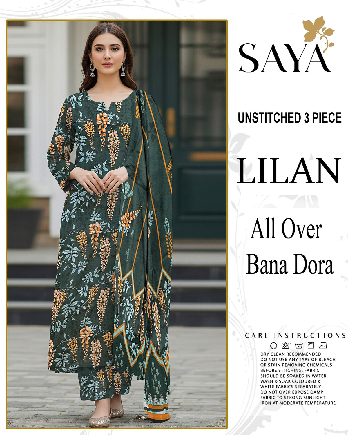 SAYA 3-PIECE PRINTED LILEN BANADORA