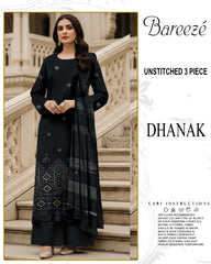 BREEZE 3-PIECE  EMBORIDERY DHANAK WITH SANCY SHAWL